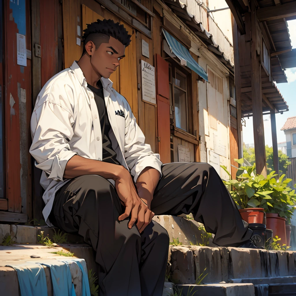 black man 1,60 thinking about life