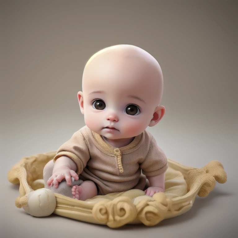 (( best qualityer ))baby de 9 meses, without hair, baldie, baby, brunette skin, baby fofa, Brown eyes, mulatto, baby muito fofa, baby linda, baby encantadora