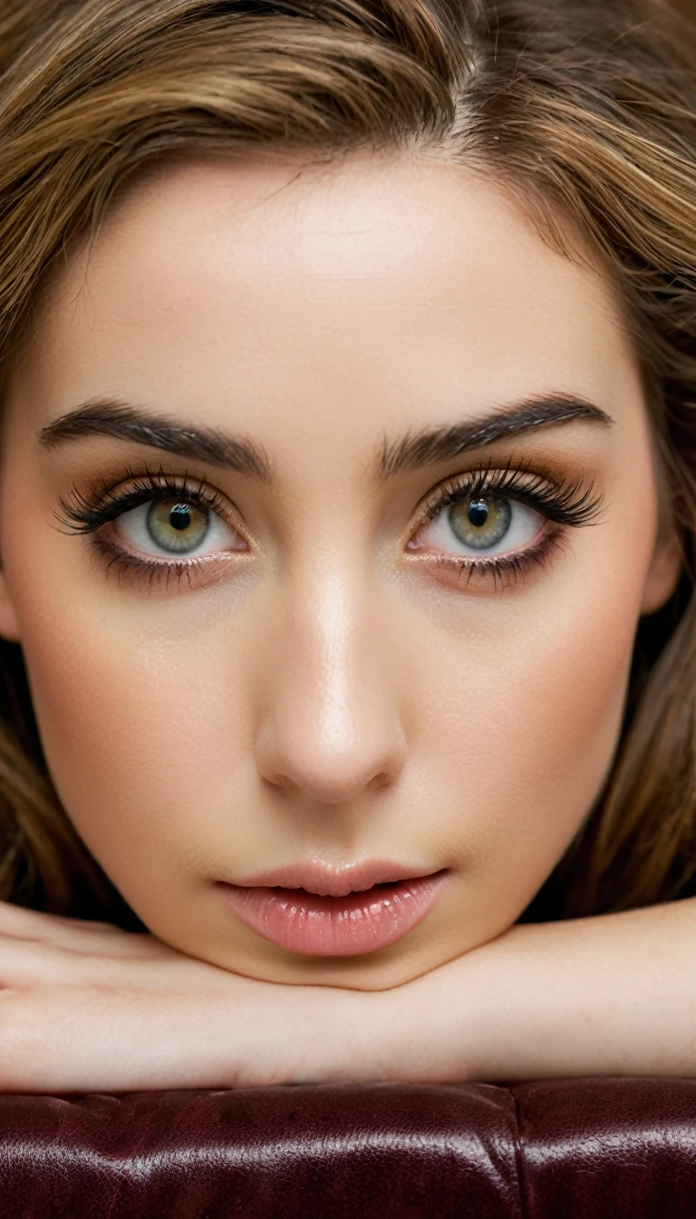 beautiful detailed eyes, beautiful detailed lips, extremely detailed eyes and face, long eyelashes, 1girl, photorealistic, nude, on a couch, hogwarts student, hermione granger, intricate details, high quality, hyper detailed, 8k, masterpiece, (best quality,4k,8k,highres,masterpiece:1.2),ultra-detailed,(realistic,photorealistic,photo-realistic:1.37), natural lighting, warm tones, soft focus