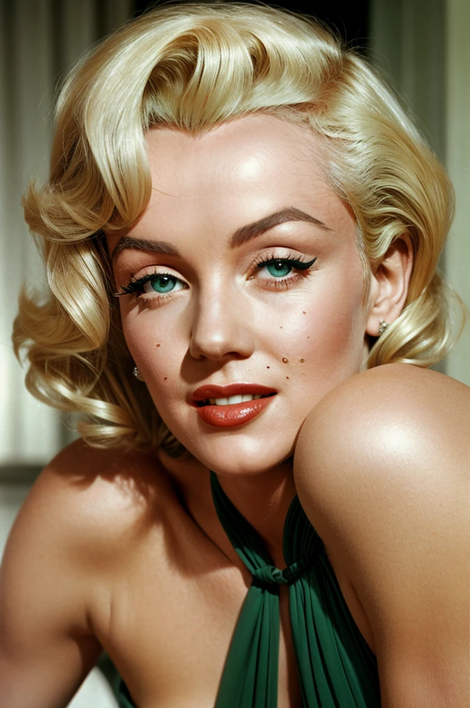 Marilyn Monroe with green eyes