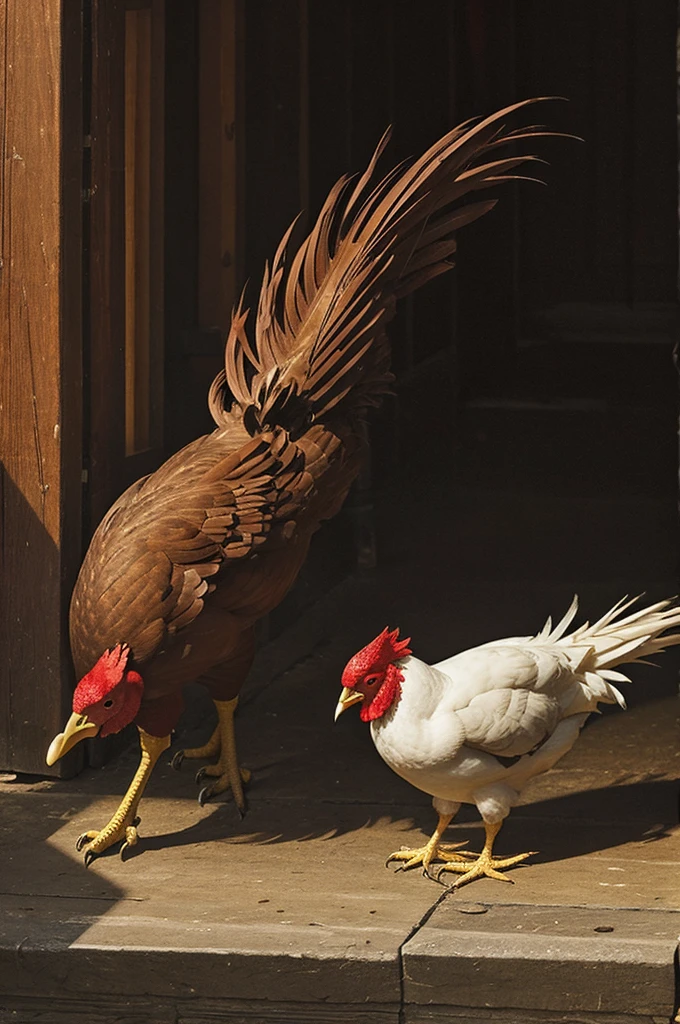 A fighting cock