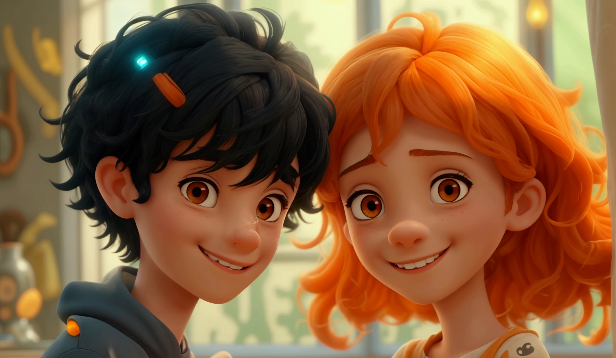 a boy Eduardo with short curly black hair, thin with light eyes, and Clara a girl with long orange hair. She had bright eyes and a smile that lit up any room.