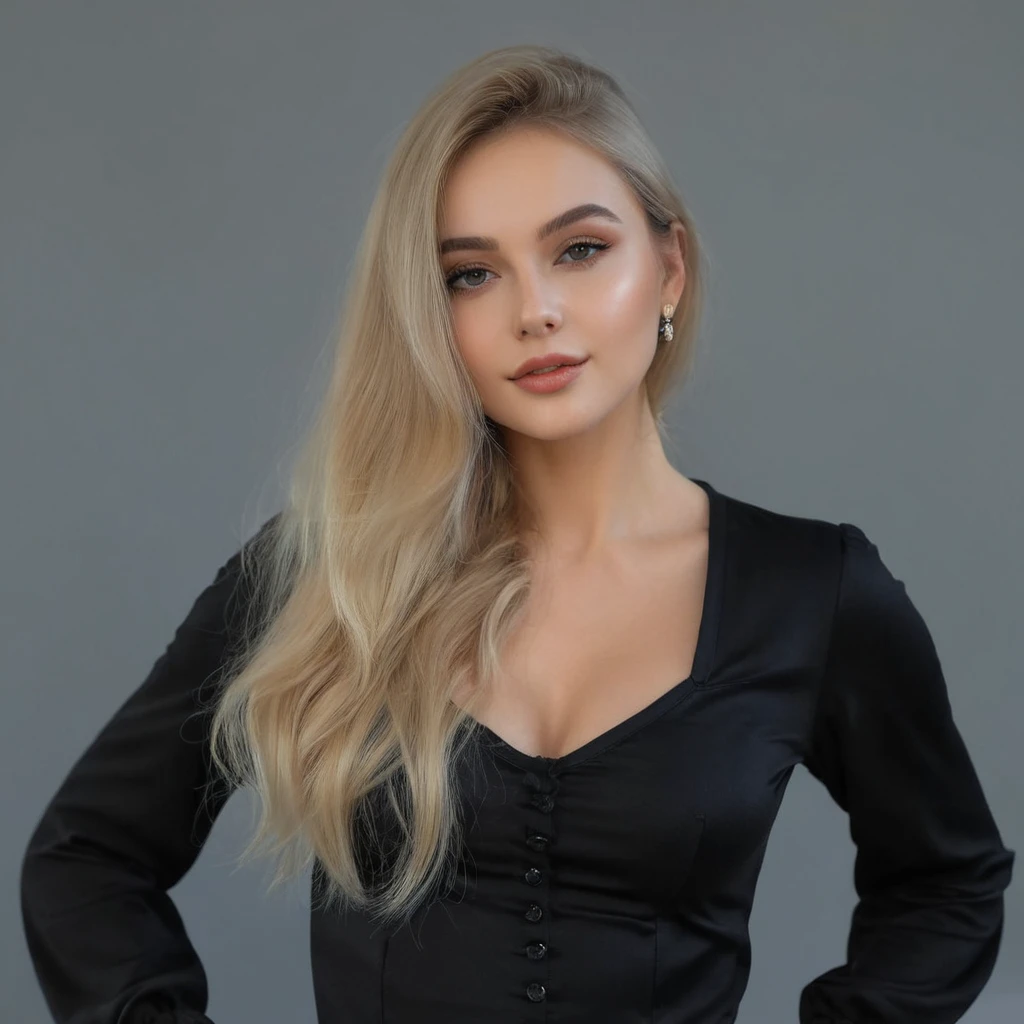 a closeup of a woman in a black dress posing for a photo, Sidney Sweeney, a beautiful blonde, beautiful blonde girl, with long blonde hair, Anastasia Ovchinnikova, Victoria Gavrilenko, Instagram Template, black cap, Aleksandra Waliszewska, inspired by Károly Lotz, Magdalena more often