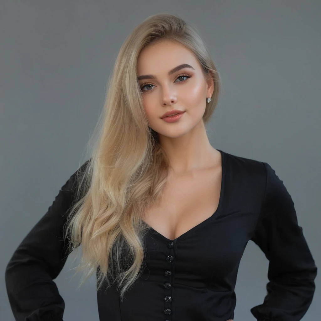a closeup of a woman in a black dress posing for a photo, Sidney Sweeney, a beautiful blonde, beautiful blonde girl, with long blonde hair, Anastasia Ovchinnikova, Victoria Gavrilenko, Instagram Template, black cap, Aleksandra Waliszewska, inspired by Károly Lotz, Magdalena more often