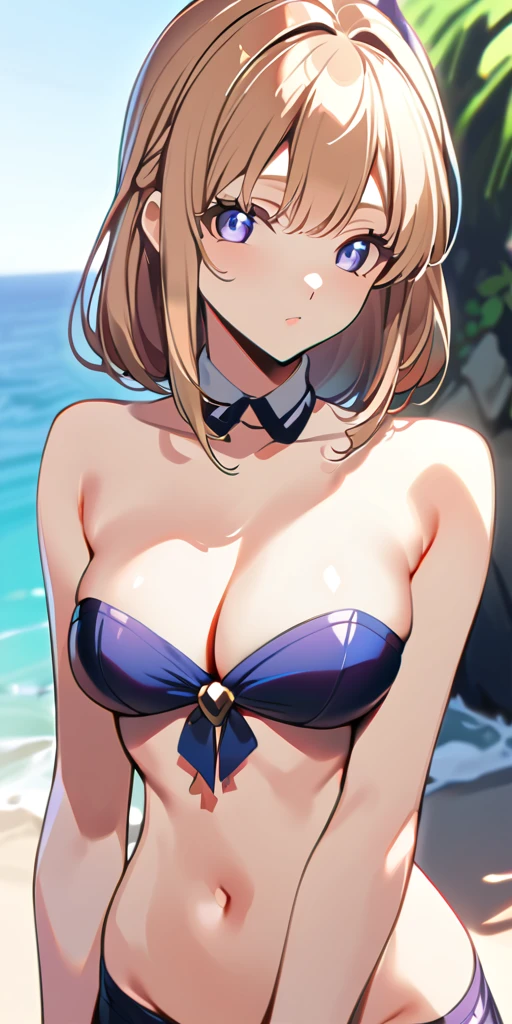 ((Highest quality、、masterpiece:1.3)), Upper Body、Long legs、Sharp focus:1.2, Beautiful woman with perfect figure:1.4、(Smiling:1.2), double eyelid、30-year-old female、Sexy pose、((((Close your mouth、One Woman、Bunny girl,Beach、Tropical、Sandy Beach、Rocky area、Ocean))))