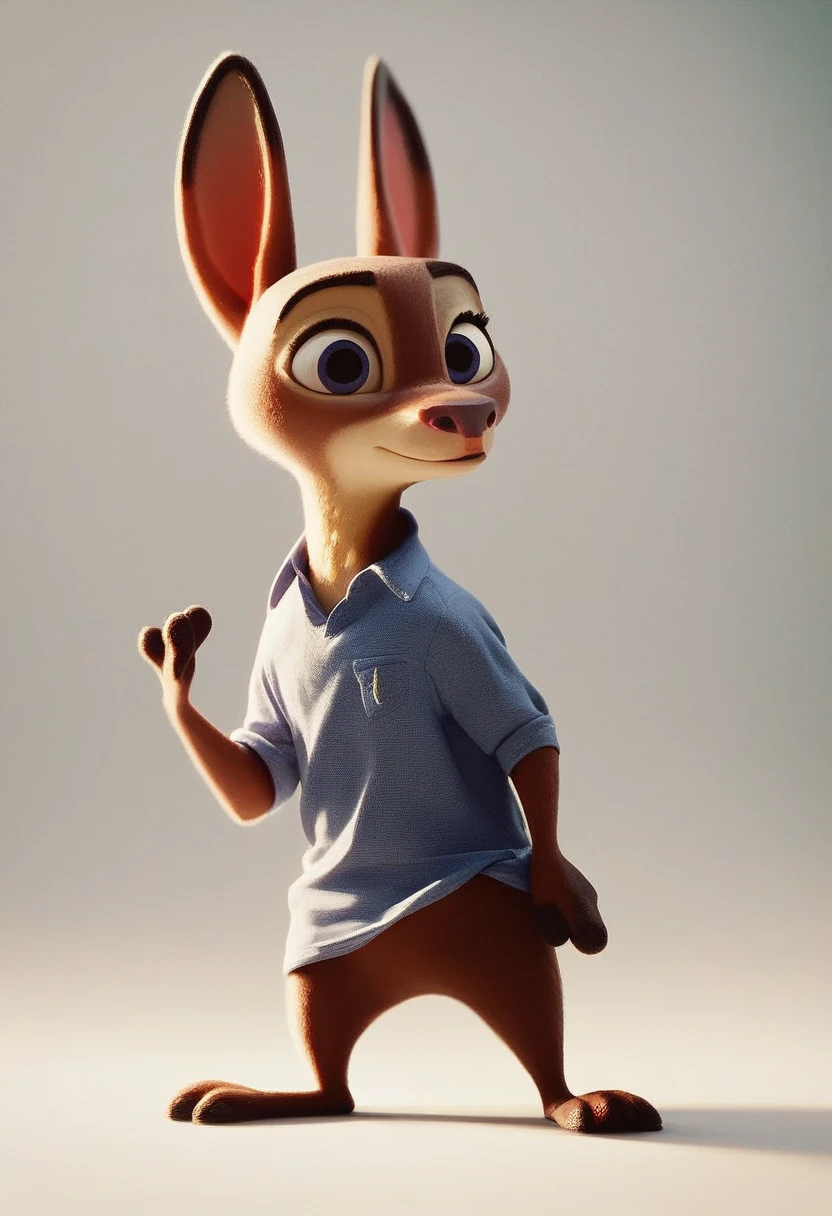 zooble, solo, standing, full body, black eyes, no humans, standing on one leg, toy
