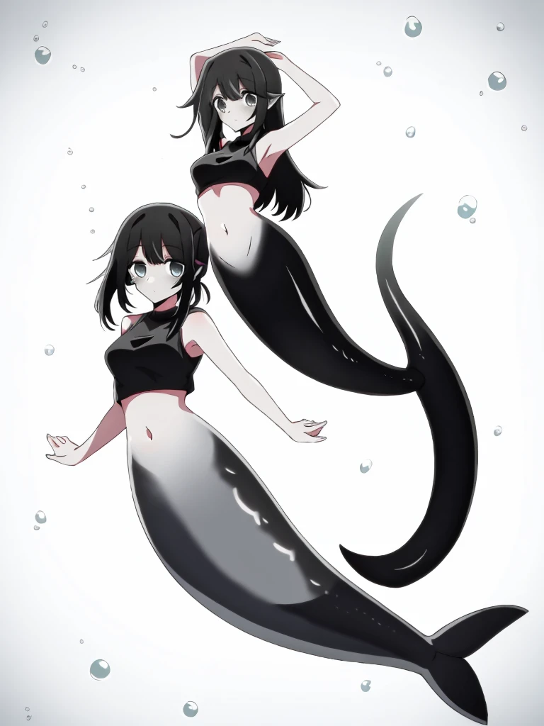 Marshark、Flat chest、White skin、Larger image、Delicate face、Sharp teeth