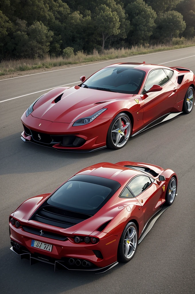 Make me a Ferrari car that's white