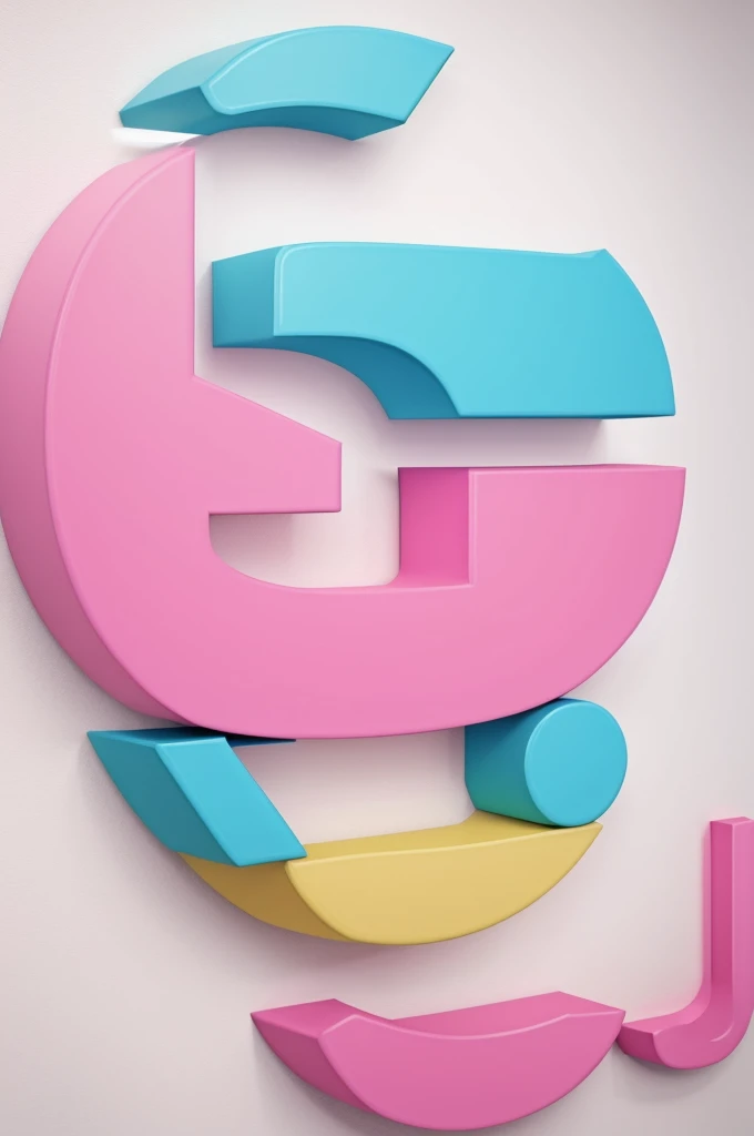 Un logo with the letters A, G, S, as if there were a bubble inside and the pastel colored letters, with the letters A, G S, with the letters A, G, S "A, G, S"