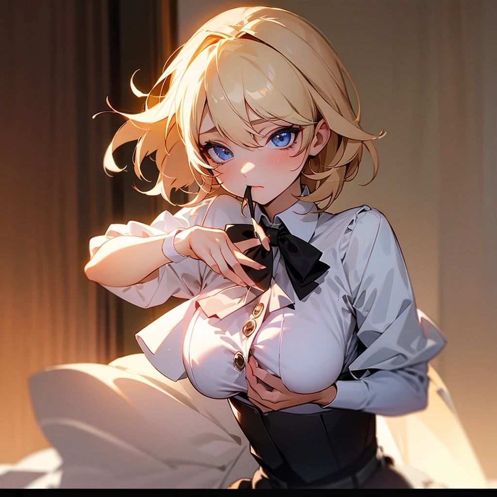 Make me a femboy wearing a blouse