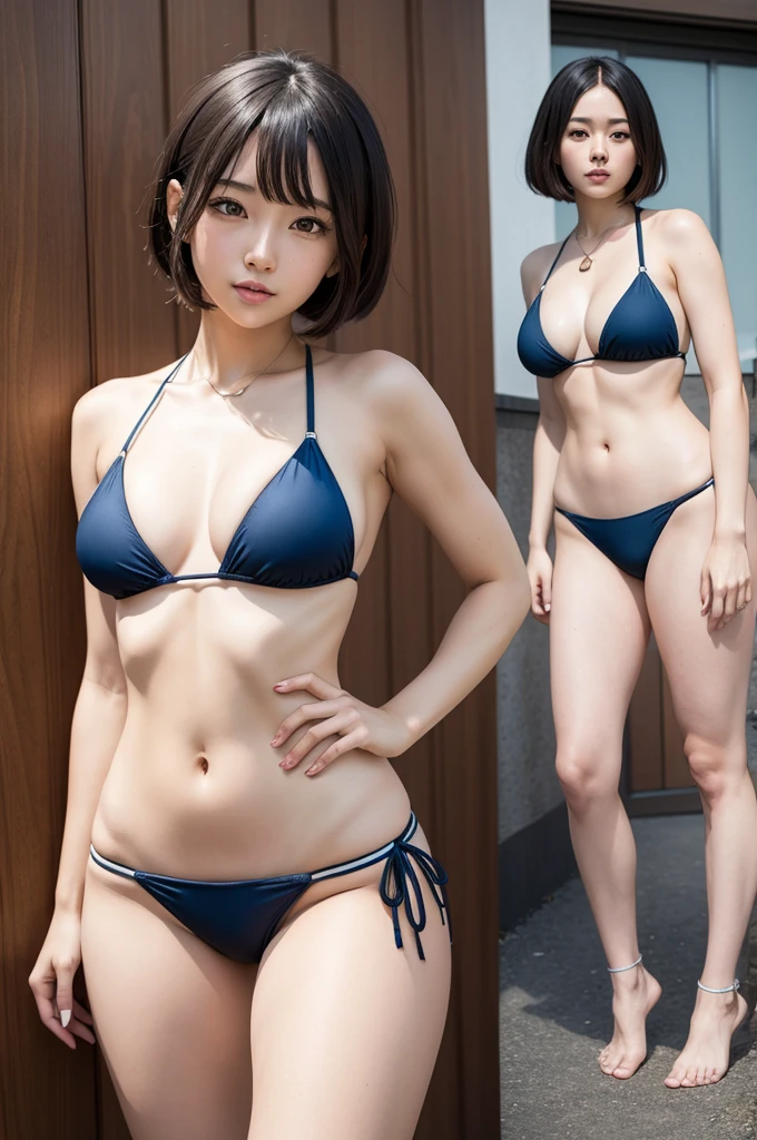Anime woman with short bikini