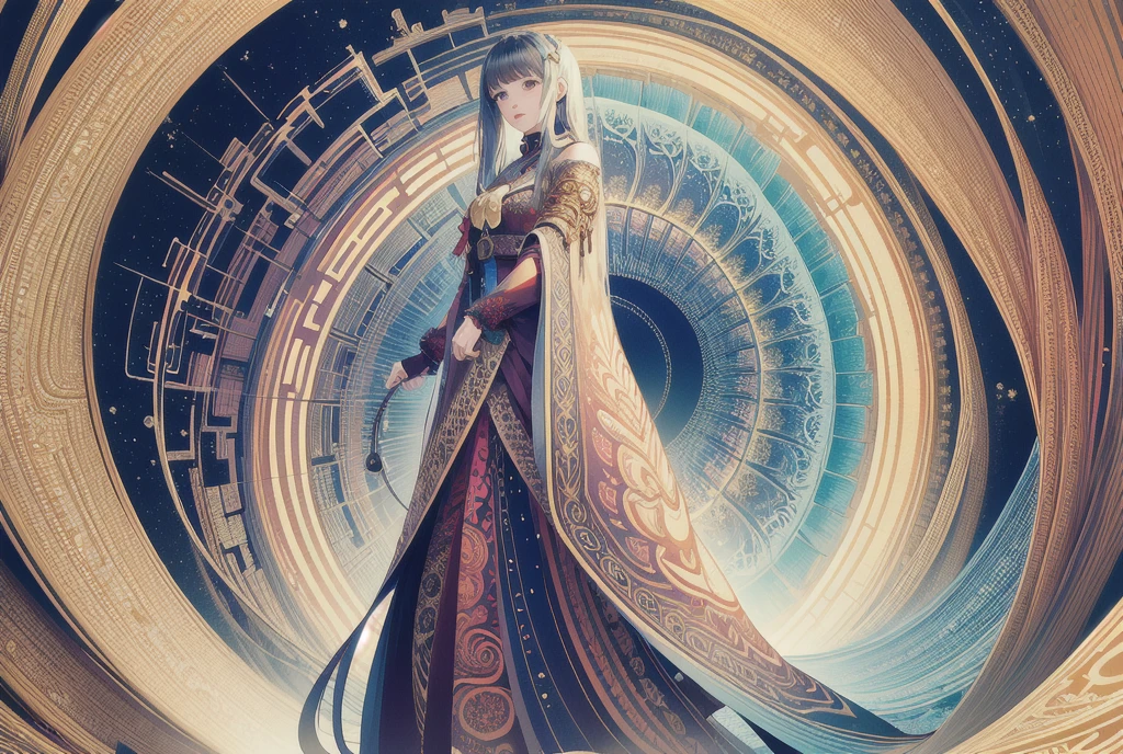 (masterpiece, top quality, best quality, official art, beautiful and aesthetic:1.2), (1girl:1.3), (fractal art:1.3),