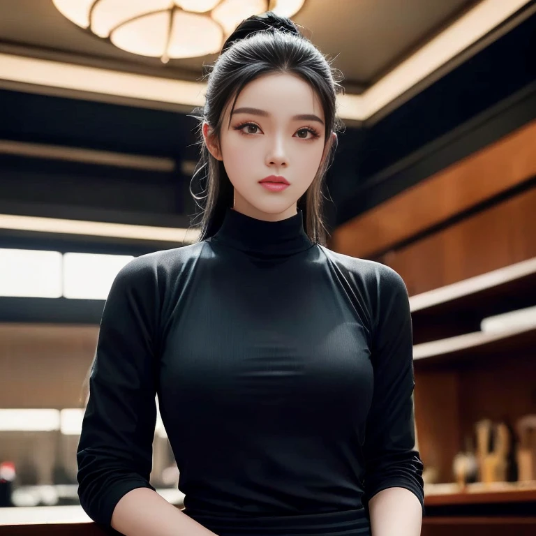 a close up of a woman have long hair and a black top, interesting long hair, have long hair, Long, glorious black hair, Beautiful black hair, long hairstyle, หญิงสาวที่have long hairมาก, Beautiful, flowing hair, long black hair, dark long black hair, long black hair, has long black hair, absurdly long black hairด์, long black hair, long black hair,