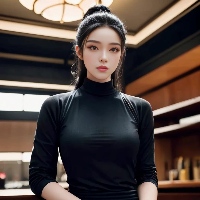 a close up of a woman have long hair and a black top, interesting long hair, have long hair, Long, glorious black hair, Beautiful black hair, long hairstyle, หญิงสาวที่have long hairมาก, Beautiful, flowing hair, long black hair, dark long black hair, long black hair, has long black hair, absurdly long black hairด์, long black hair, long black hair, 