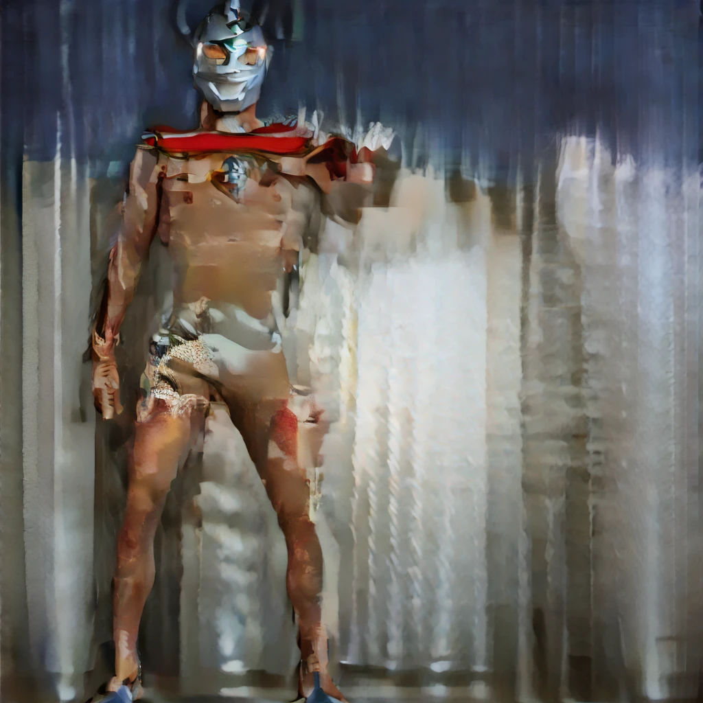 Put arms together and emit rays,40m tall Giant superhero Ultraman Taro,standing on Tokyo Japan in the dark,The same size as the building,tall and slim, portrait, fighting pose, photo high quality, realistic photo, night scene,silver helmet, glass hemisphere on chest glows, yellow eyes, forehead lamp glows,martial arts pose, slim body,long limbs,4K