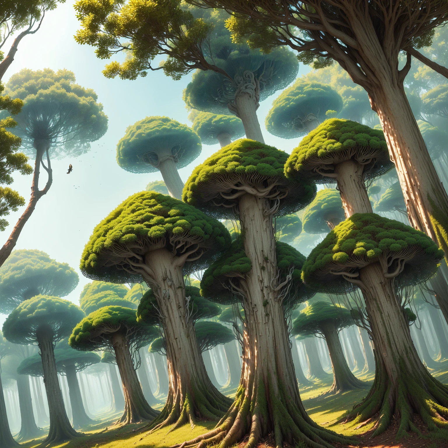 there are two trees with their raizs growing out of them, raiz system, covered with raizs, cogumelos crescem do corpo, plant raizs, tree raizs, raizs dangling below, crescimento fúngico, micélio, raizs, with arteries as raizs, raizs underwater, fungo e gavinhas simples e estranhos, butress tree raizs, raiz, fungos, raized lineage mush mushroom