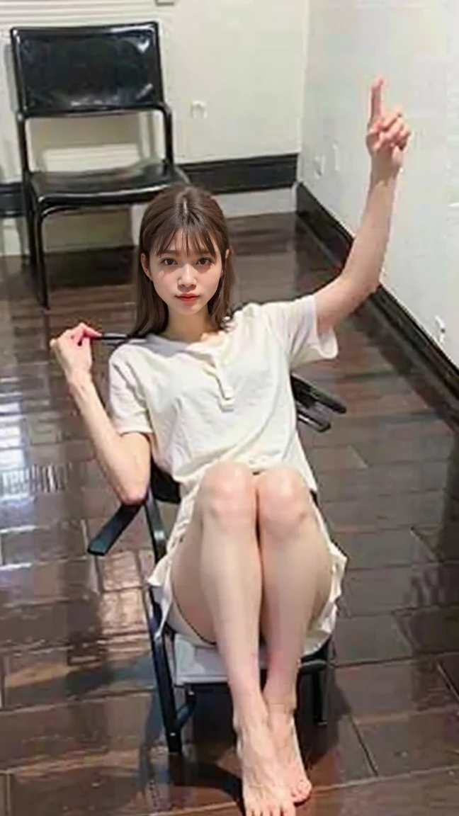 (((Highest quality,Very detailed,masterpiece,Very detailed))) ,(((Bend your knees))),loose breast,See-through,camisole,one piece,barefoot,One Girl,Realistic,Lying down,Bedroom、Looks sleepy