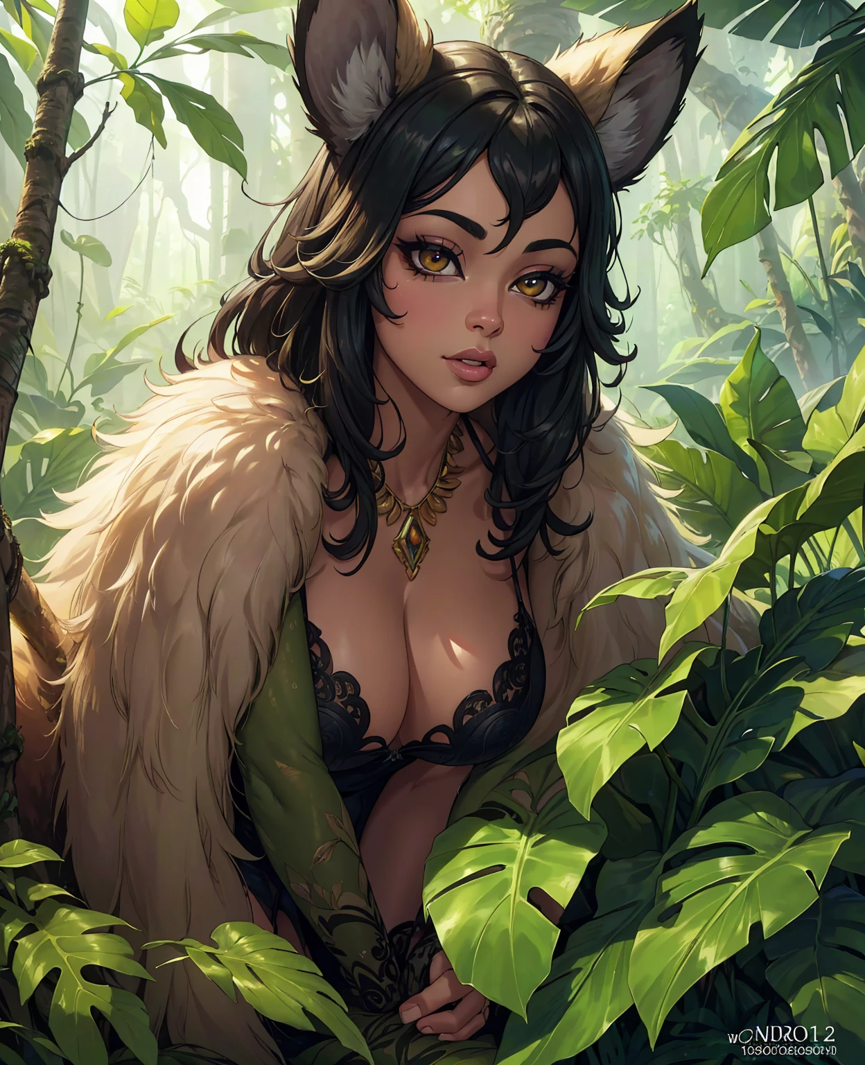 A lemur in a lush jungle, beautiful detailed eyes, beautiful detailed face, extremely detailed fur, highly detailed texture, natural lighting, photorealistic, 8k, (best quality,4k,8k,highres,masterpiece:1.2),ultra-detailed,(realistic,photorealistic,photo-realistic:1.37),studio lighting,vibrant colors,dynamic pose,intricate details