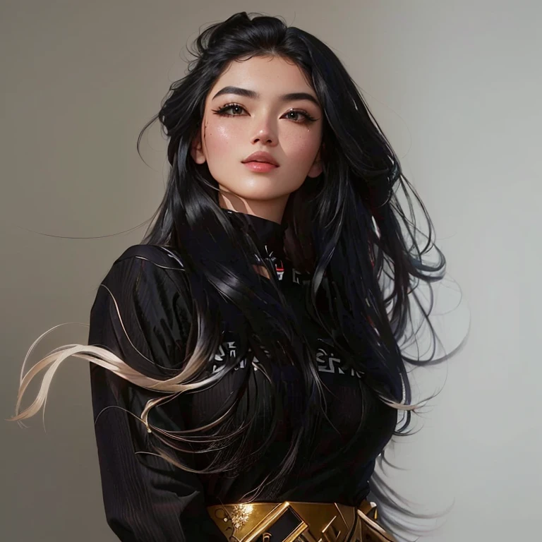 a close up of a woman with long hairสีดำ and a black top, black hairไหล, long hairสีดำ, long hairสีดำ, black hairยาวปลิวไปตามสายลม, long black hairไหล, เธอมีblack hair, black hair, black hairของเธอเป็นลอนยาว, black hairสวย, black hairธรรมชาติเข้มเป็นพิเศษ, Cindy Avelino, with long hairสีดำ ภาพ 8K, Shot with a high quality Fuji 45 camera., Pixels, best quality, Masterpiece:1.2), Southeast Asian Araaf woman with a round face,Posing for pictures, Portrait, beautiful haraf,ภาพสามมิติ 8K,45 high quality colored lights,000,000,000 Pixels, photo, post-trade photo, animation, headshot graph, Zinnia, Female model, 2 4 years old, Japanese model, Anna Nikonova or New Milky, Model with an attractive body, Zinnia, The shirt is tight., Looks hot.., Wear simple, tight-fitting clothing., beautiful female model, Look sexy, It fits the shape deliciously., sexy girl, wearing The shirt is tight., (realistic, photo-realistic:
1 woman,cute, ผู้หญิงlong hairชาวเอเชียตะวันออกเฉียงใต้ที่มีใบหน้ากลม, Open the aperture wide., professional lighting, Sony A7R4, 50 mm sitting lens. 2 long hairชาวเอเชียตะวันออกเฉียงใต้ที่มีใบหน้ากลม,  Large bust measures 36 inches., Warm light, long hair,black eyes,abdominal muscles, The body is beautiful and strong., thick hips, rounded chest, (digital painting, HDR, high contrast), 3d, 8K, 45,000,000 pixcls,,