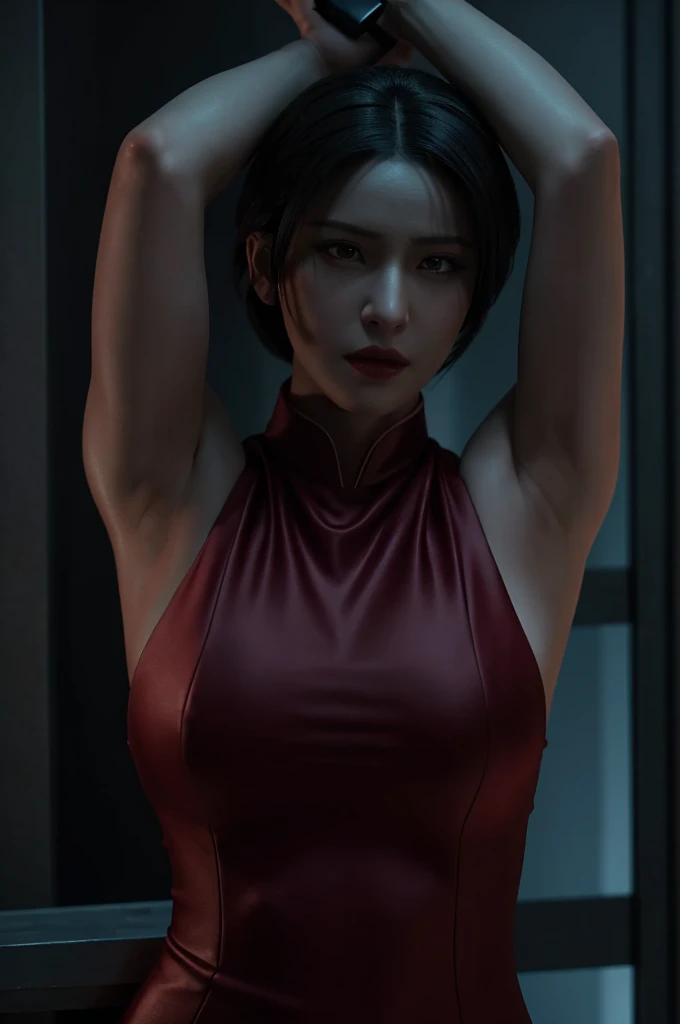 (Highest quality:1.3), cinematic shot, masterpiece, (sharp focus:1.5), (photorealistic:1.3), Ada Wong is a prominent character in the Resident Evil video game series. She is known for her mysterious and enigmatic persona. With her striking appearance, Ada often wears a red qipao dress, which is a traditional Chinese outfit. Her dark hair, intense eyes, and a penchant for high heels contribute to her alluring and iconic look.
Ada is characterized by her intelligence, resourcefulness, and combat skills. She's skilled in using firearms, melee weapons, and gadgets, making her a versatile fighter. Throughout the series, she's often seen as an independent and secretive individual, driven by her own motives. Her interactions with other characters are usually marked by a sense of ambiguity and hidden agendas.
Ada's involvement in the series typically revolves around espionage, uncovering conspiracies, and dealing with biohazard outbreaks. Her complex relationships with other characters, such as Leon S. Kennedy, contribute to the intrigue and drama within the game's narrative. Overall, Ada Wong's multifaceted personality, captivating appearance, and central role in the Resident Evil series make her a memorable and iconic game character, (highly detailed skin), (detailed face), detailed background, dark lighting, twilight lighting, volumetric lighting, intricate details, UHD,