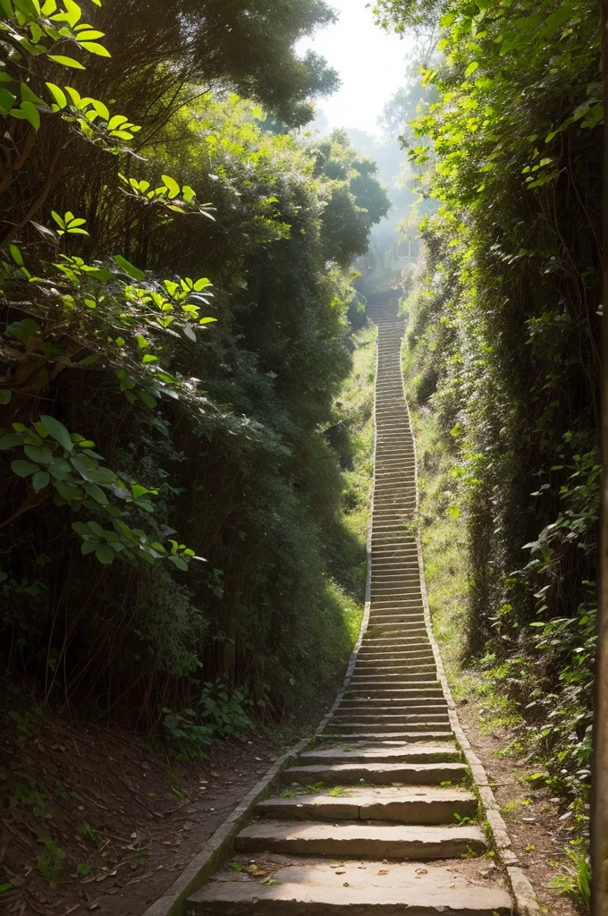 Traduzir textos com a câmera
**Ladder or Path**
- A staircase or path that forks, with one direction leading to a bright place and the other to a dark place, symbolizing moral and spiritual choices.
