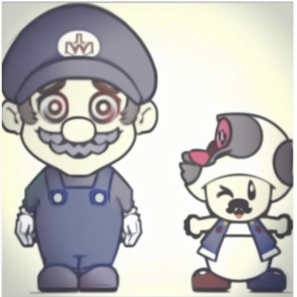 cartoon of a man and a woman dressed in Mario Bros costumes, Mario's art, Mario as a WWI soldier, mario as a real person, video game scene, Mario as a soldier, inspired by Mário Comensoli, Akihiko Yoshida, fanart de videogame, Mario Bros, inspired by Mario Cooper, inspired by Luigi Kasimir