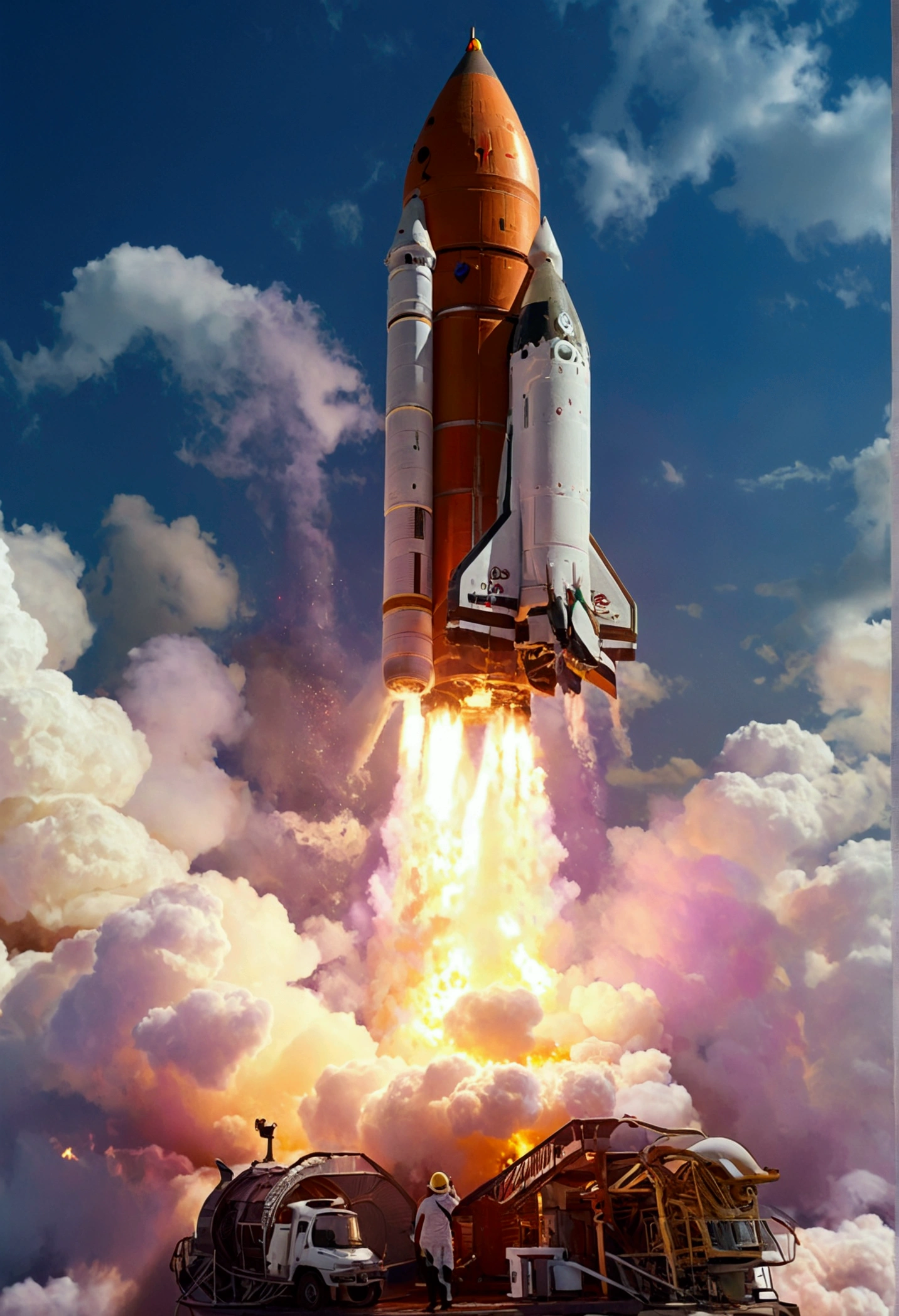 ON TOP OF A ROCKET]