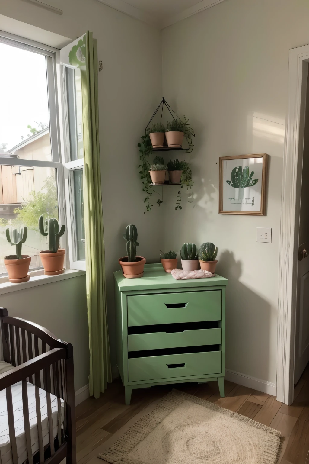 Logo for nursery with cacti and succulents that says "garden Mely's" in the middle