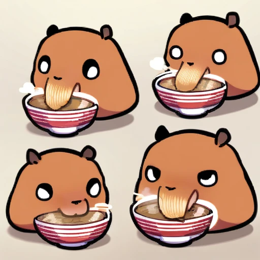 no human,original, capybara,airamen,eating_ramen,
masterpiece, best quality, very aesthetic, absurdres,