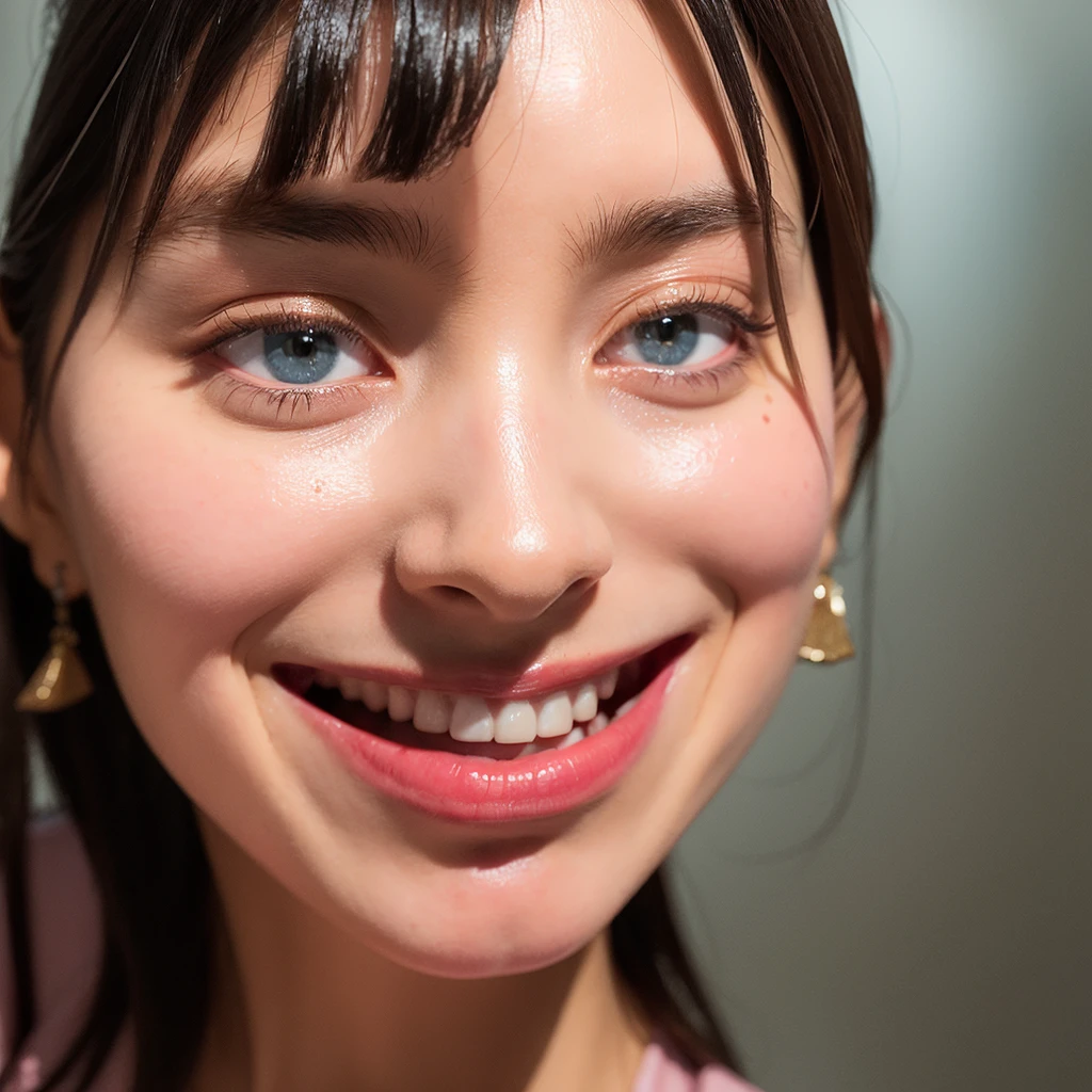 1girl,(wearing a bright pink blouse),(RAW photo, best quality), (((big smile))), (background blue), (realistic, photo-realistic:1.4), (news caster), (news show), ((looking at the camera)),(((directly in front))),masterpiece, an extremely delicate and beautiful, extremely detailed, 2k wallpaper, Amazing, finely detail, extremely detailed CG unity 8k wallpaper, ultra-detailed, highres, beautiful detailed girl, extremely detailed eyes and face, beautiful detailed nose, beautiful detailed eyes,perfect anatomy,smiling, (see here),
Japanese