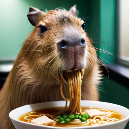 no human,original, capybara,airamen,eating_ramen,
masterpiece, best quality, very aesthetic, absurdres,