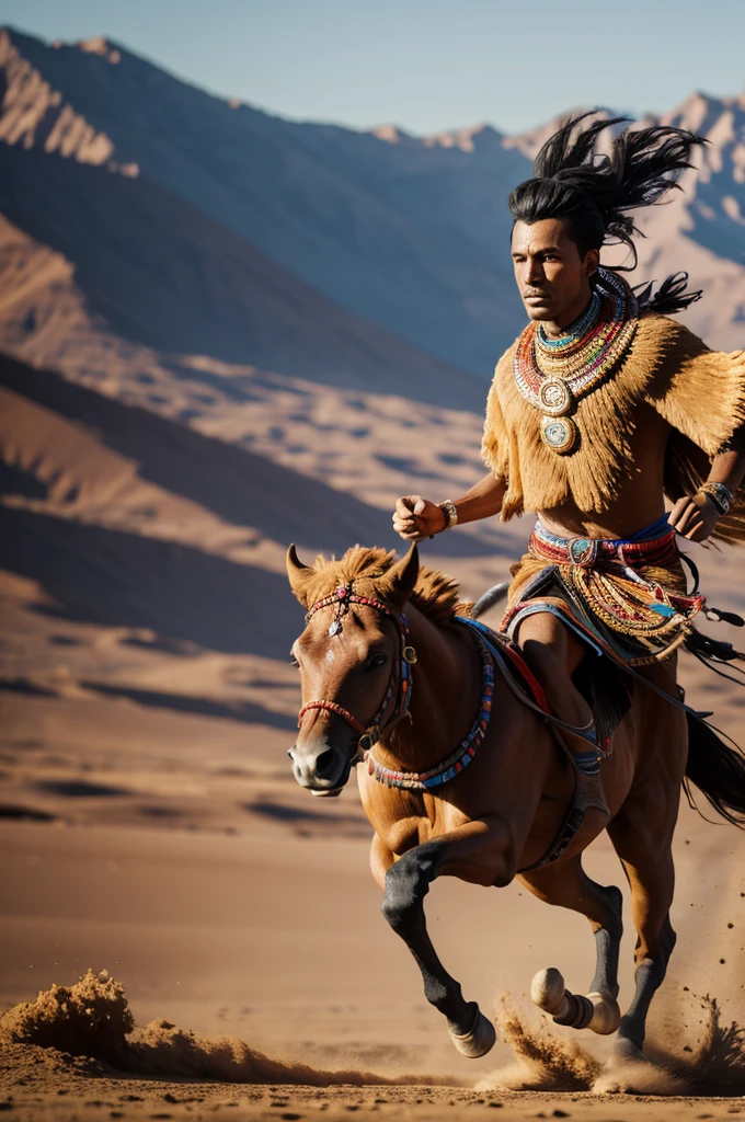 Masterpiece. Best possible quality. Epic imagen. 8k. An image in style National Goographic of a running gheetah.