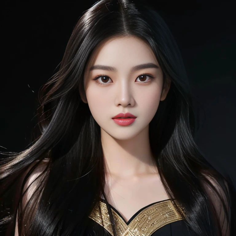 Close-up photo of a woman,  perfect has a round face, Profile picture, charming anime,stereoscopic 8k,45 high quality colored lights,000,000,000 pixels inspired by Woobin, south east asian with a round face, Yanjun Chengt, Xindong Chen, heise-lian yan fang, Chinese girl, Yun Ling, Cute young man with a sweet Asian face, with a round face, Li Zixin, Ruean Jia is very beautiful.!, Inspiration from Huang Ji Southeast Asian Araaf woman with a round face,Posing for pictures, Portrait,a close up of a woman with long black hair and a black top, black hairไหล, long black hair, long black hair, black hairยาวปลิวไปตามสายลม, long black hairไหล, เธอมีblack hair, black hair, black hairของเธอเป็นลอนยาว, black hairสวย, black hairธรรมชาติเข้มเป็นพิเศษ, Cindy Avelino, with long black hair ฮาราฟที่สวยงาม,
