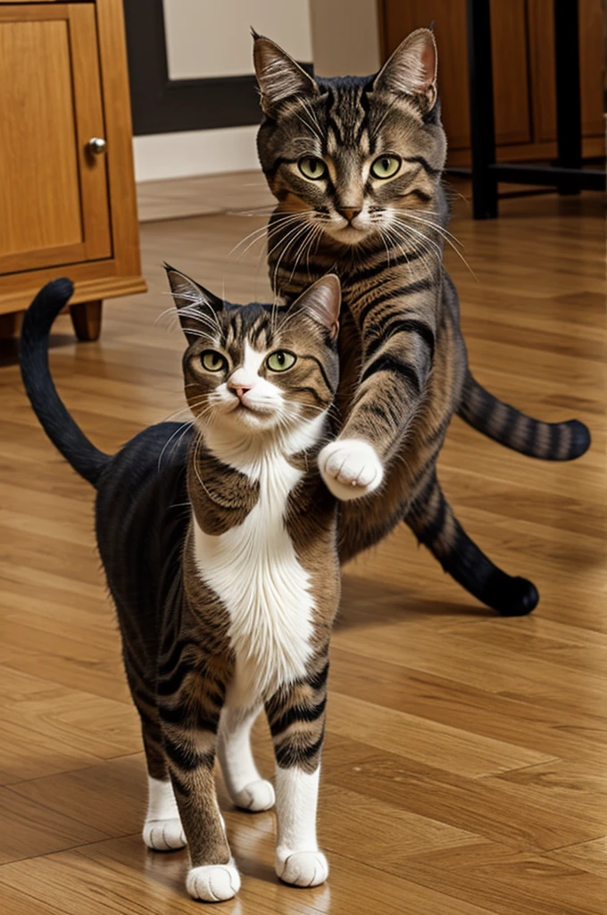 Cat tap dancing
