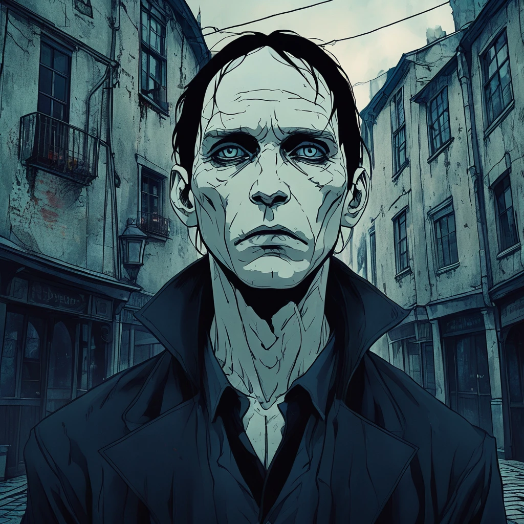 dark anime, portrait of Voldemort in Diagon Alley,8K