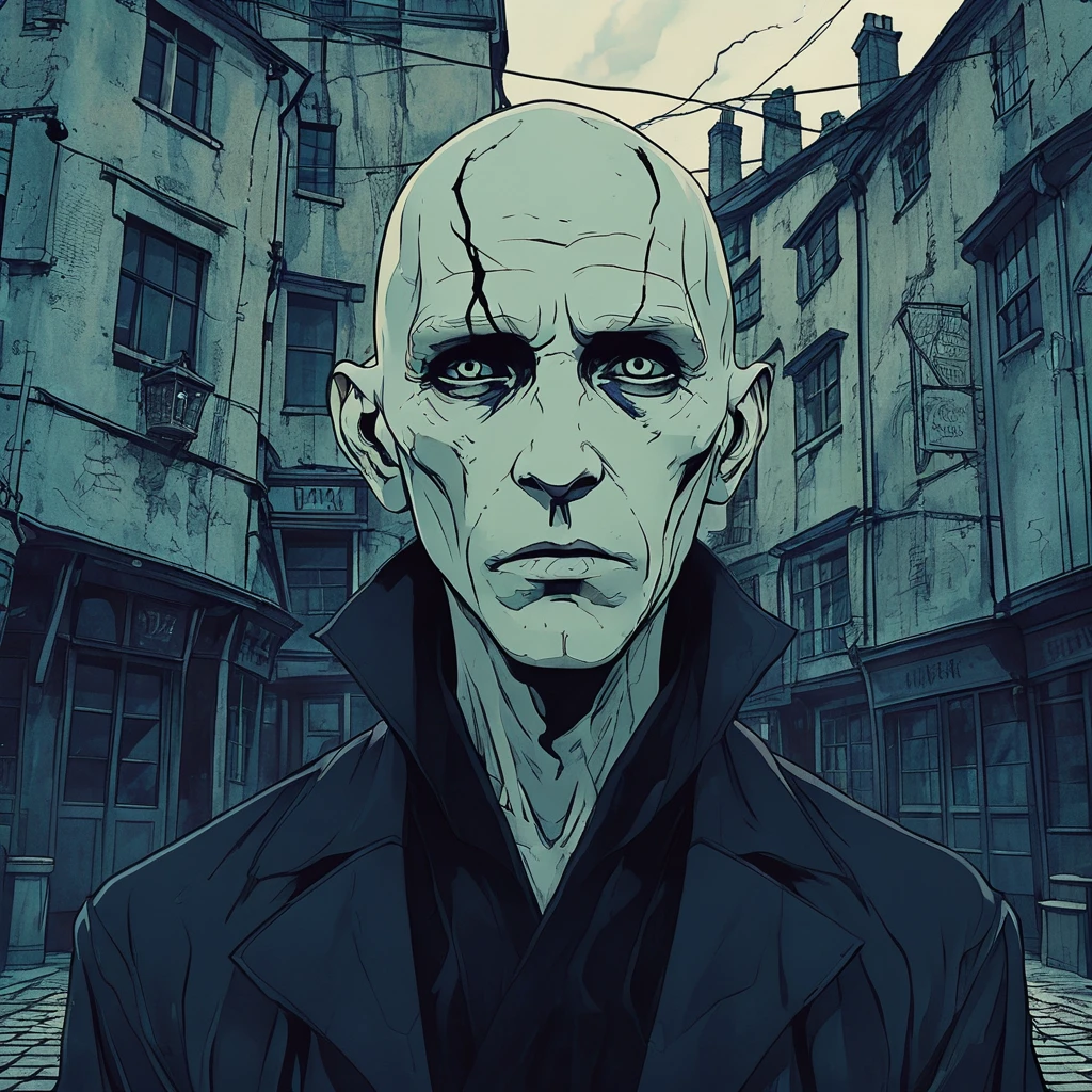 Dark Anime, Portrait of Voldemort in Diagon Alley,8K