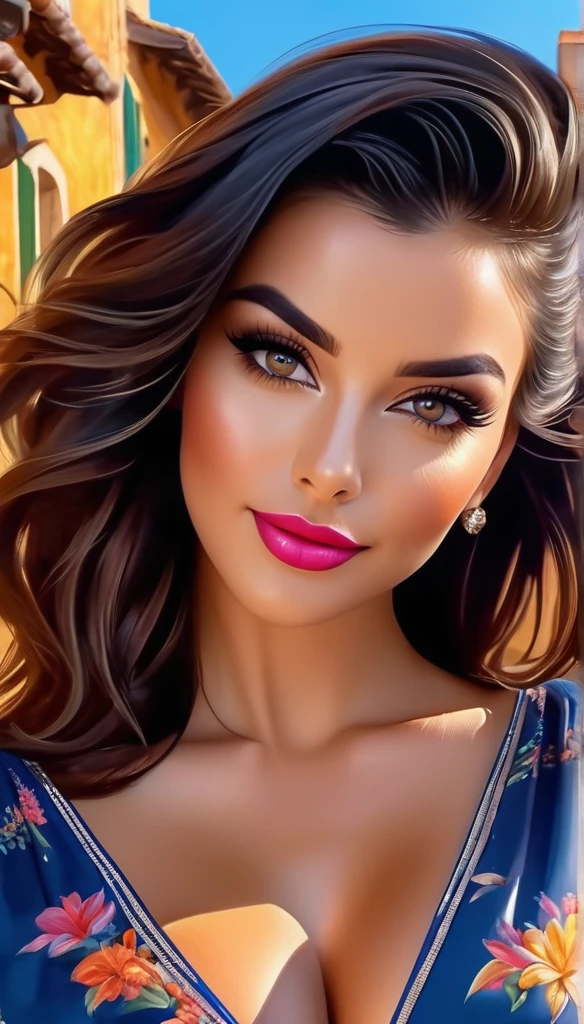 smile, (best quality,8k,hyperrealism:1.2),vibrant colors, sharp focus, insanely detailed, studio lighting, ultra-fine painting, vilolet eyes, black hair blowing in the wind, stunningly realistic eyes and lips, perfect facial proportions, meticulous skin texture, long eyelashes, expressive emotions, elaborate background, impeccable clothing and accessories, accurate shadows and highlights, highly realistic lighting and reflections, immaculate attention to detail,2 girls,((2k5)) style, hyper realistic photo, vibrant colors, 16k