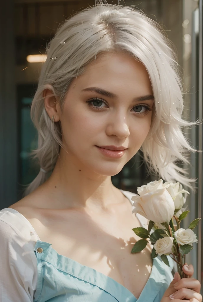 Changes into white hair color