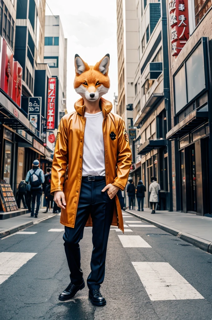 Anime Kitsune male in the big city