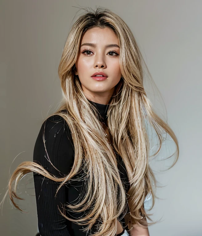 8k images, Shot with a high quality Fuji 45 camera., Pixels, best quality, Masterpiece:1.2), Southeast Asian Araaf woman with a round face, black hairไหล, long hairสีดำ, long hairสีดำ, black hairยาวปลิวไปตามสายลม, long black hairไหล, เธอมีblack hair, black hair, black hairของเธอเป็นลอนยาว, black hairสวย, black hairธรรมชาติเข้มเป็นพิเศษ, Cindy Avelino, with long hairสีดำ ภาพถ่าย, Model with an attractive body, Zinnia, The shirt is tight., Looks hot.., Wear simple, tight-fitting clothing., beautiful female model, Look sexy, It fits the shape deliciously., sexy girl, wearing The shirt is tight., (realistic, photo-realistic: Open the aperture wide., professional lighting, Sony A7R4, 50 mm sitting lens. 2 ; Warm light, long hair,black eyes,abdominal muscles, The body is beautiful and strong., thick hips, rounded chest, (digital painting, HDR, high contrast), 3d, 8K, 45,000,000 pixcls,,
