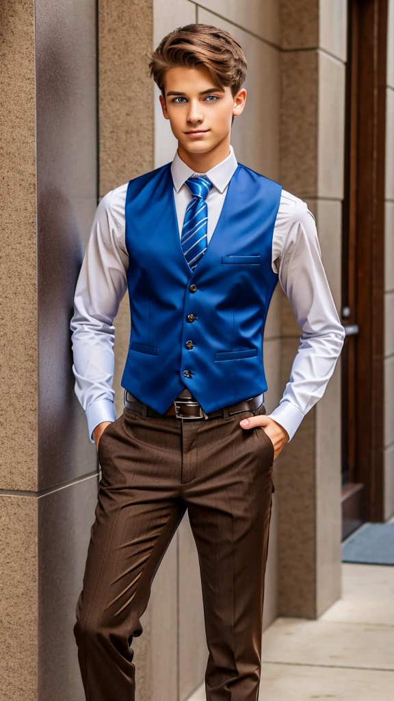 19 year old male wearing tie and lomg sleveed button up with vest with dress pants and 3 belts
4K HIGH REZ
Physical Description: Brown colored hair and skinny build. 5"5 and 150 LB. Blue eyes.
.