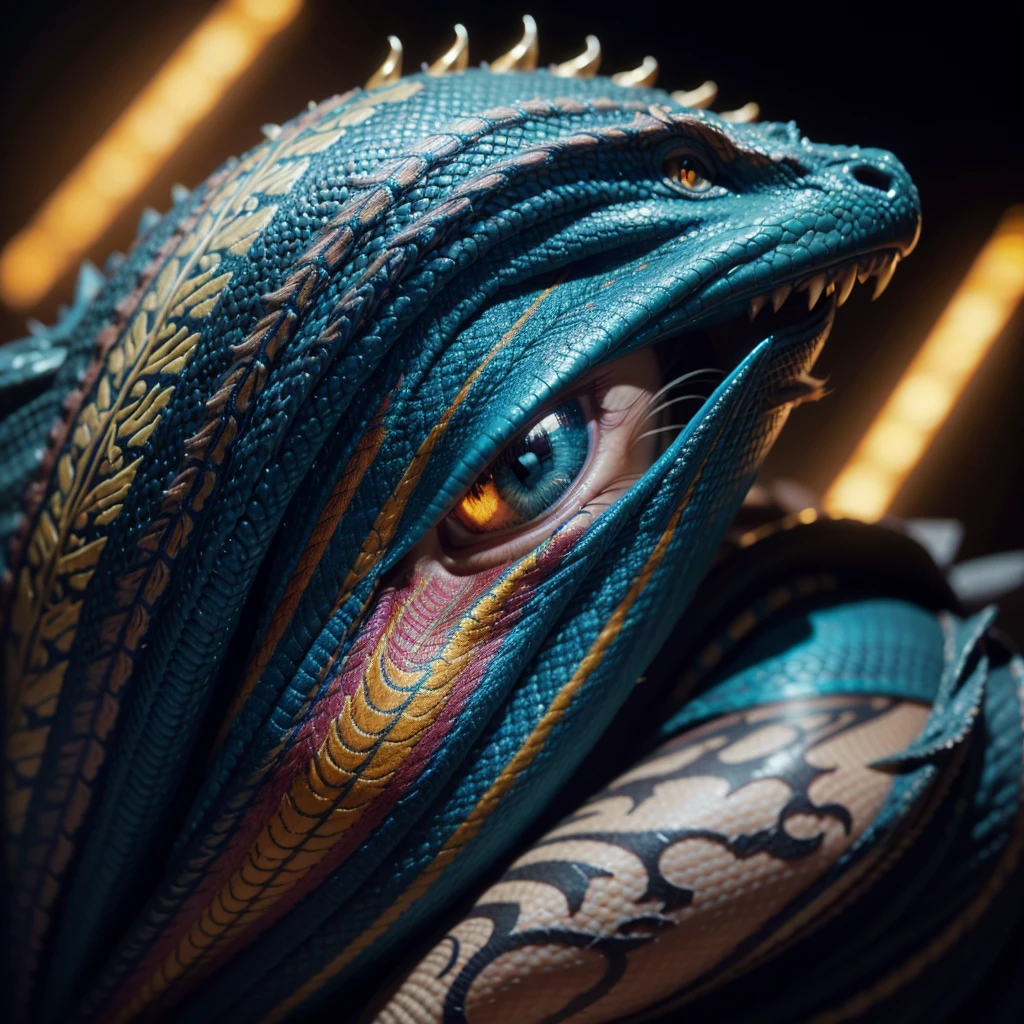 A detailed tattoo of a dragon on the back of a person, hyper-realistic, vibrant colors, intricate patterns, 3D rendering, dramatic lighting, cinematic, award-winning digital art, (best quality,4k,8k,highres,masterpiece:1.2),ultra-detailed,(realistic,photorealistic,photo-realistic:1.37),HDR,UHD,studio lighting,extreme detail description,professional,vivid colors,bokeh