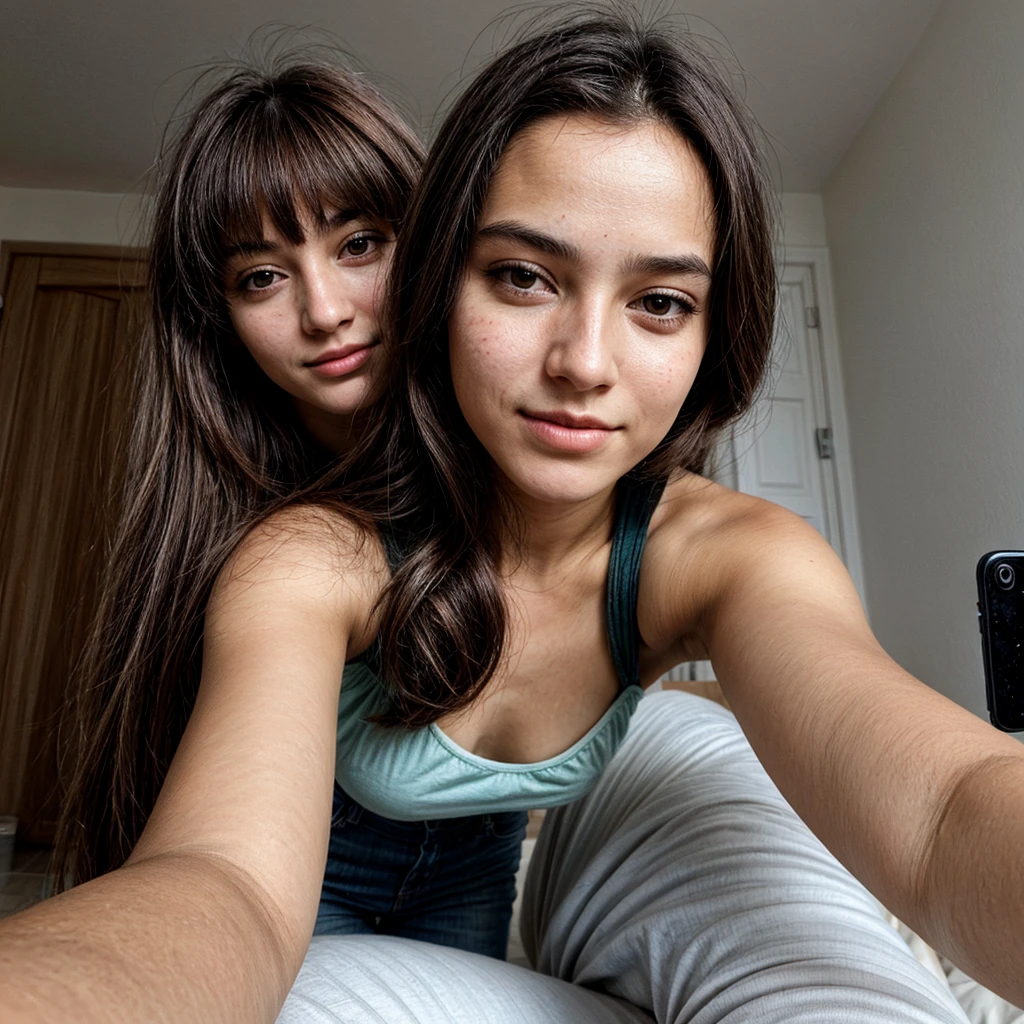 Une jeune femme qui fait un selfie
