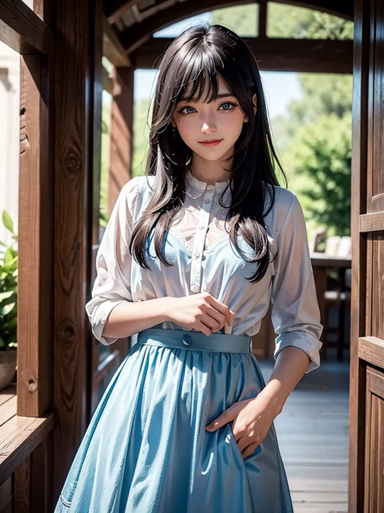 A dark-haired、schools、High school students、校服