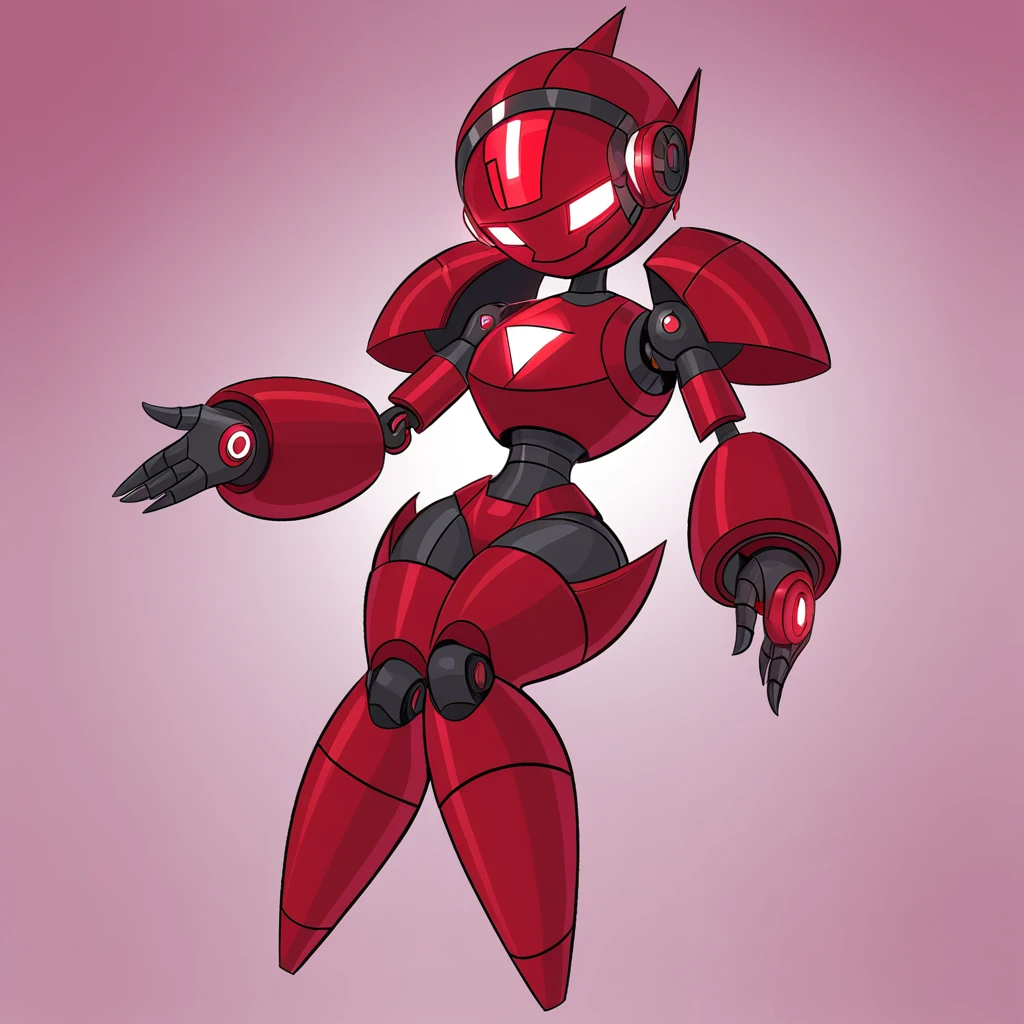 tribal robot in garnet art style
