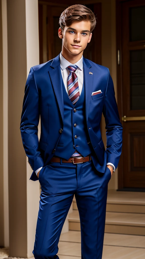 19 year old male wearing tie and lomg sleveed button up with blazer and vest with dress pants and belts
4K HIGH REZ
Physical Description: Brown colored hair and skinny build. 5"5 and 150 LB. Blue eyes.
.
