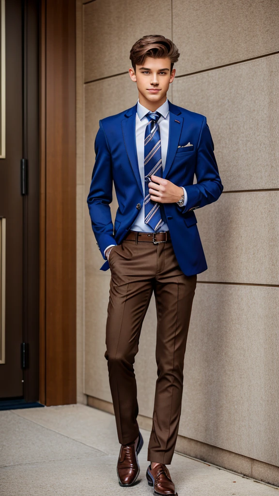 19 year old male wearing tie and lomg sleveed button up with blazer and vest with dress pants and belts
4K HIGH REZ
Physical Description: Brown colored hair and skinny build. 5"5 and 150 LB. Blue eyes.
.