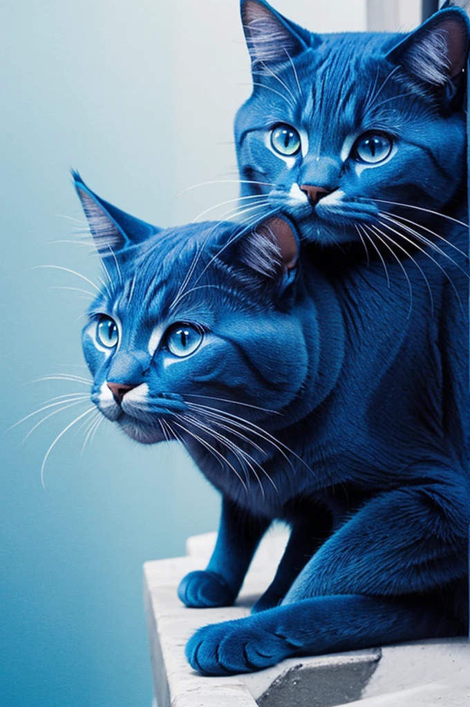 2d anime type blue cat