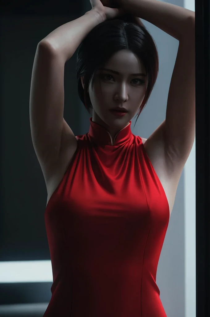 (Highest quality:1.3), cinematic shot, masterpiece, (sharp focus:1.5), (photorealistic:1.3), Ada Wong is a prominent character in the Resident Evil video game series. She is known for her mysterious and enigmatic persona. With her striking appearance, Ada often wears a red qipao dress, which is a traditional Chinese outfit. Her dark hair, intense eyes, and a penchant for high heels contribute to her alluring and iconic look.
Ada is characterized by her intelligence, resourcefulness, and combat skills. She's skilled in using firearms, melee weapons, and gadgets, making her a versatile fighter. Throughout the series, she's often seen as an independent and secretive individual, driven by her own motives. Her interactions with other characters are usually marked by a sense of ambiguity and hidden agendas.
Ada's involvement in the series typically revolves around espionage, uncovering conspiracies, and dealing with biohazard outbreaks. Her complex relationships with other characters, such as Leon S. Kennedy, contribute to the intrigue and drama within the game's narrative. Overall, Ada Wong's multifaceted personality, captivating appearance, and central role in the Resident Evil series make her a memorable and iconic game character, (highly detailed skin), (detailed face), detailed background, cinematic lighting, dramatic lighting, volumetric lighting, intricate details, UHD,