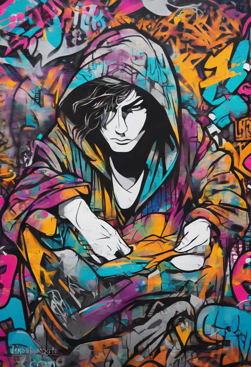Solo, male focus, (masterpiece, ultra quality, high resolution, 8k, intricate: 1.2), (detailed face:1.2), mysterious, mature adult male , , detailed skin, 1man, ((realistic)), (meditative pose),hooded